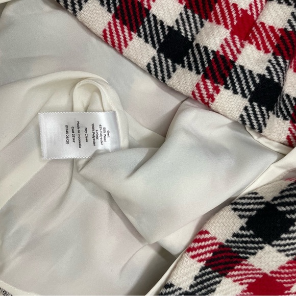 Talbots Red Black White Plaid Mini Skirt NWT - Picture 5 of 8